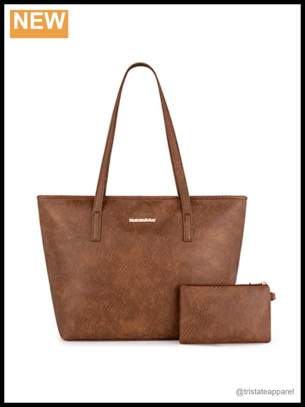 Montana West City Tote Bag Vegan Leather 2-in-1 Set with Pouch